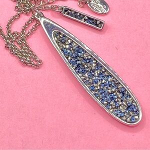 LIA SOPHIA Double Layered Teardrop Crystal Pendant Necklace